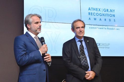 Athens Stock Exchange - ATHEX CEO Mr. Sokratis Lazaridis and Mr. Neoklis A. Lazanas - Recognition Awards